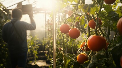 eco-friendly food production, professional photoshoot studio