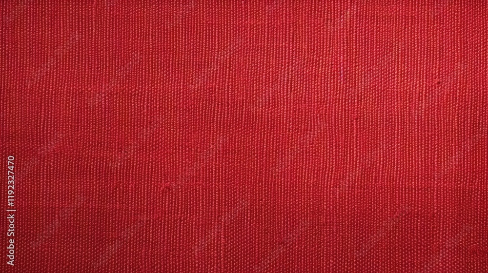 Poster closeup view of vibrant red fabric showing intricate texture perfect for background use in design an