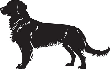 Golden Retriever Silhouette Vector Illustration
