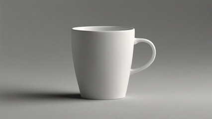 Obraz premium high quality minimal design print on demand empty one white coffee cup studio style product mockup