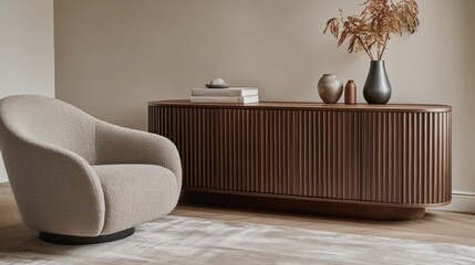 Modern Living Room with Stylish Furniture and Elegant Decor Items