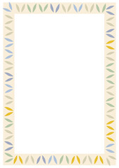 A4 frame with doodle pattern. Design element for prints, backgrounds, template, web pages and textile pattern.