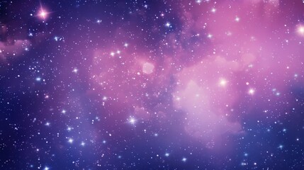 Fototapeta premium Ethereal Cosmic Background in Shades of Blue, Purple, and Pink with Pastel Hues and Twinkling Stars for Dreamy Visuals