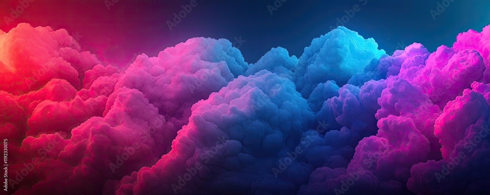 Poster cloudy abstract background idea. vibrant clouds create a stunning visual display in shades of pink a