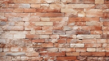 Fototapeta premium Cream and Red Brick Wall Texture Background for Interior and Exterior Design Inspiration and Decoration Ideas