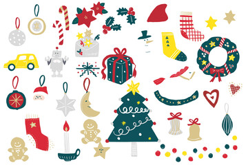 クリスマスのモチーフイラスト　セット