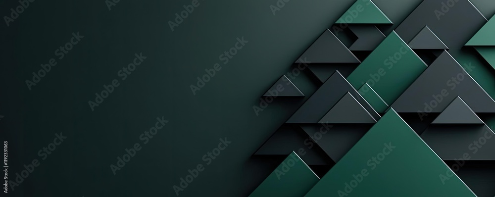 Poster triangle abstract background idea. a modern abstract design featuring layered geometric shapes in gr
