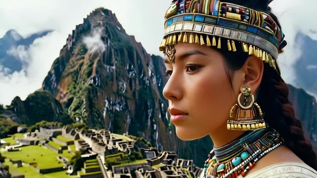  woman from the ancient Inca civilization,
