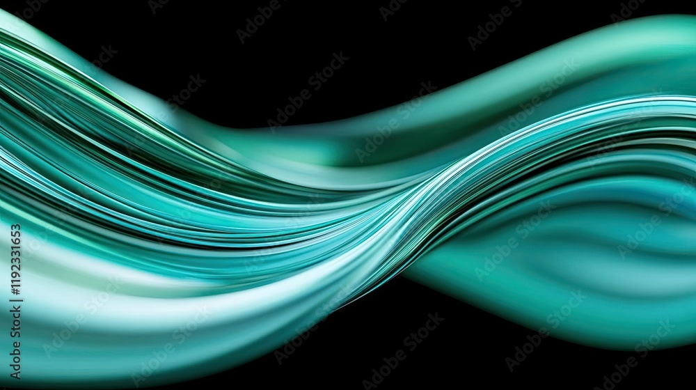 Poster blurred abstract background concept. abstract waves in turquoise tones create a smooth, flowing text