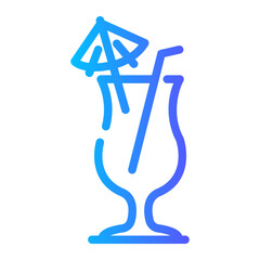 cocktail Line Gradient Icon