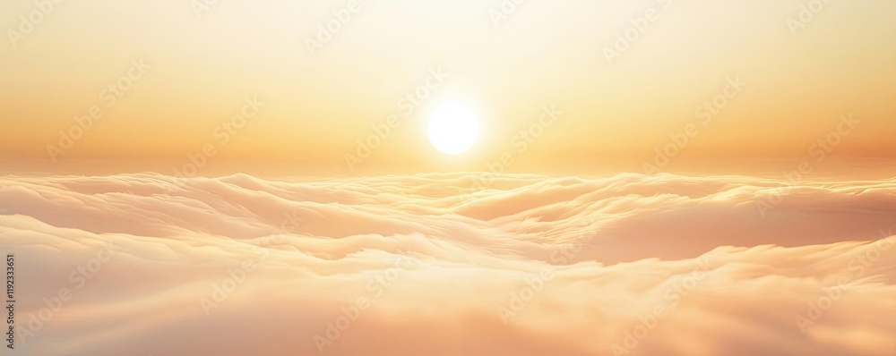 Aufkleber blurred abstract background concept. a serene sunrise over soft clouds, creating a peaceful and tran