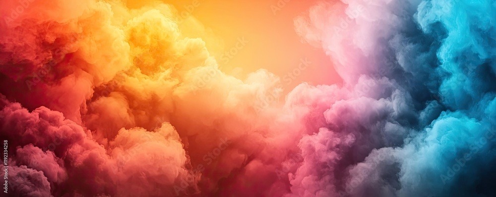 Poster cloudy abstract background idea. colorful cloud patterns create a vibrant and dramatic sky scene.