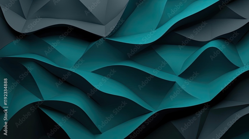 Poster triangle abstract background idea. stylish abstract background showcasing layered teal and black geo