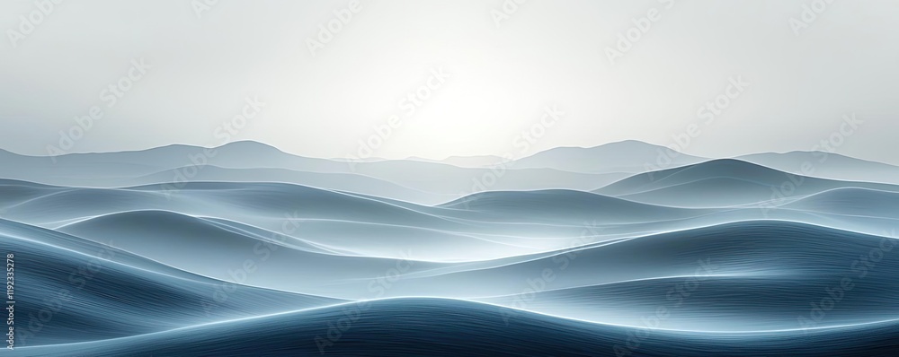 Poster blurred abstract background concept. serene ocean waves gently undulating under a soft, hazy sky at 