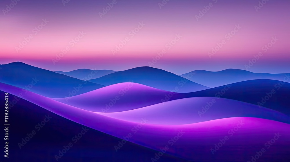 Poster blurred abstract background concept. captivating abstract landscape with colorful undulating hills a
