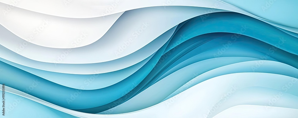 Aufkleber blurred abstract background concept. elegant abstract waves in blue and white, creating a modern, so