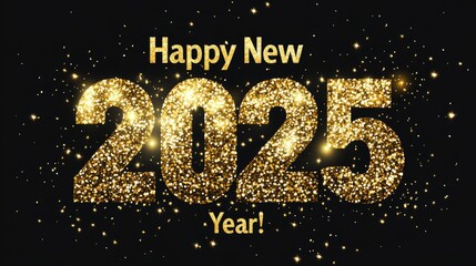 1. **Golden Sign Sliding into the New Year 2025**