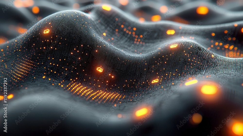 Poster abstract digital network: exploring the future of technology through a mesmerizing cyberpunk-style v