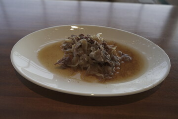 ホテルの美味しそうな贅沢な朝食