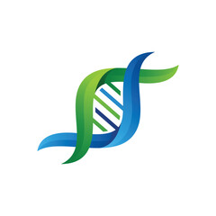 DNA logo design vector