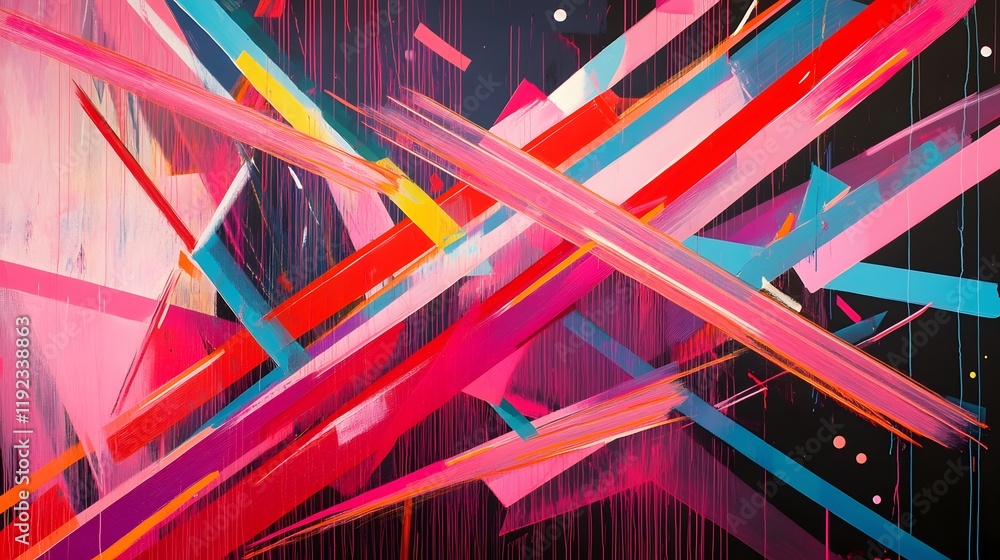 Poster dynamic abstract art creation urban studio digital artwork colorful environment creative perspective