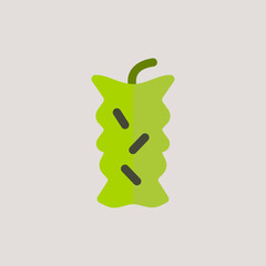 Design Illustration vector graphic of eaten apple icon with flat style. Suitable for UI, mobile design, web design, etc