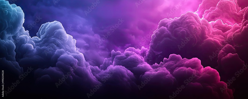 Aufkleber cloudy abstract background idea. vibrant clouds with shades of purple and pink creating a dreamy and