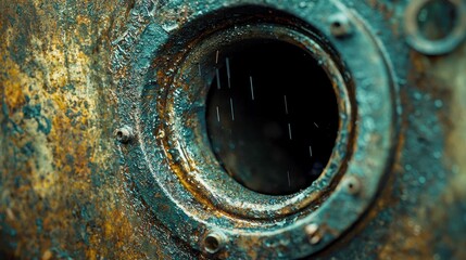 Abstract Rusty Metal Texture: Grunge Industrial Background. Weathered Steel Surface, Vintage Corrosion, Oxidized Iron, Aged Pattern, Macro Photography.