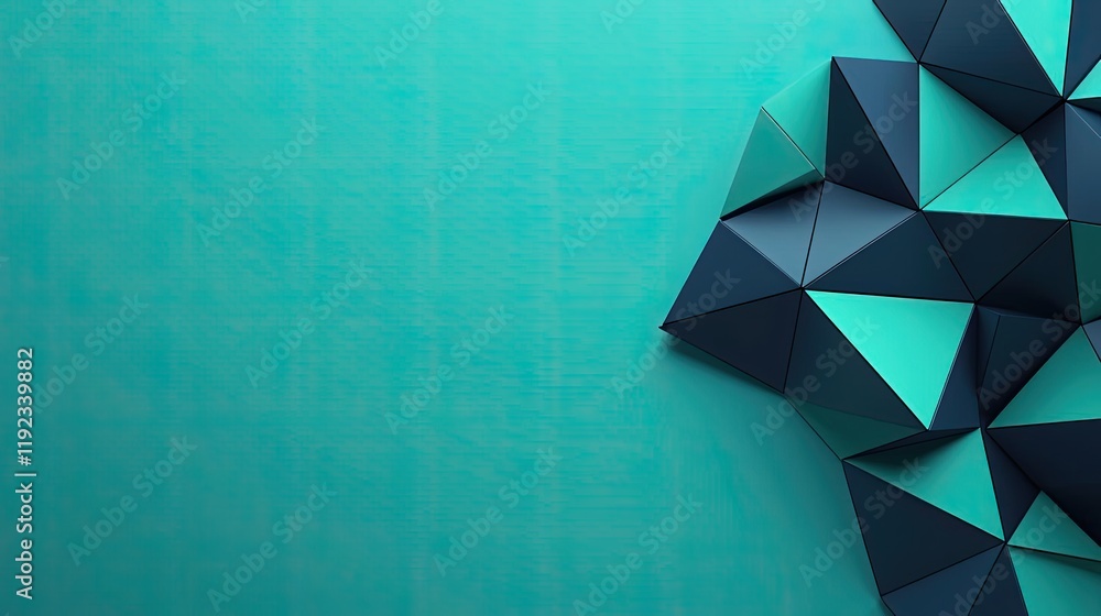 Aufkleber triangle abstract background idea. abstract geometric shapes in teal and black, perfect for modern d