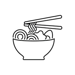 Ramen bowl icon. Simple ramen bowl icon for social media, app, and web design. Vector illustration