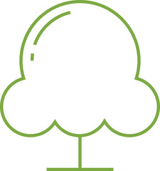 Tree Icon Line Art
