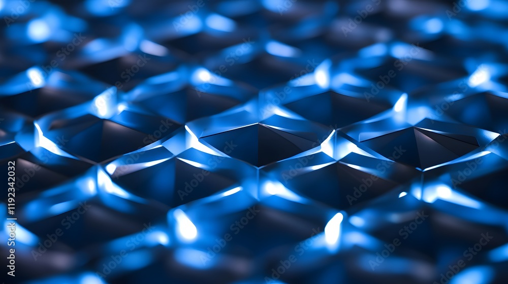 Poster illuminated geometric patterns abstract design digital art modern environment close-up view visual d