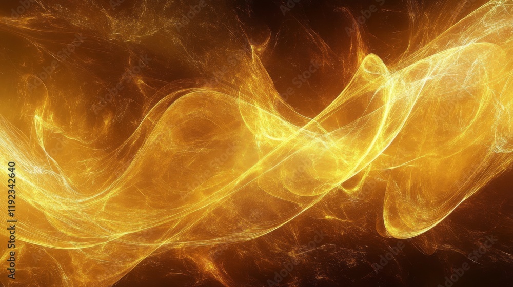 Poster A digital abstract representation of light waves traveling at immense speed through space, with energetic light patterns and motion trails