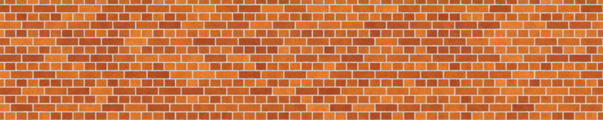 Brown decorative brick wall. Panoramic vector illustration	