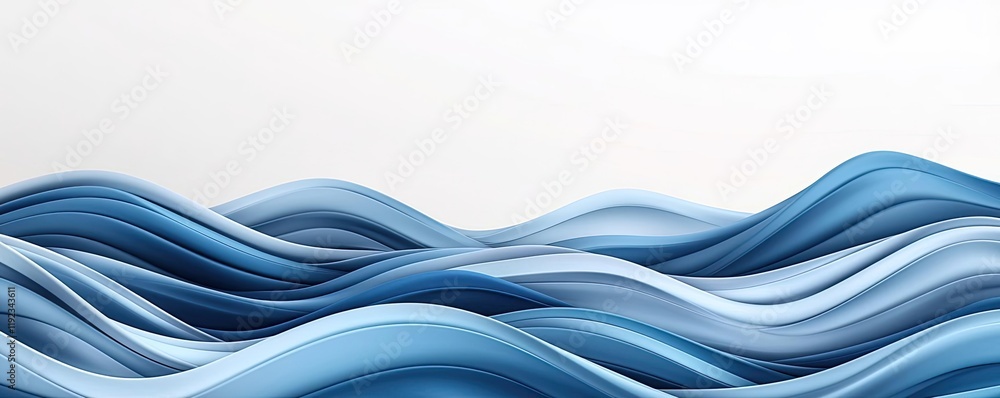 Poster blurred abstract background concept. abstract waves in shades of blue create a serene and modern bac