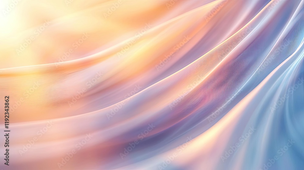 Aufkleber blurred abstract background concept. soft flowing fabric in pastel colors, creating a serene and cal