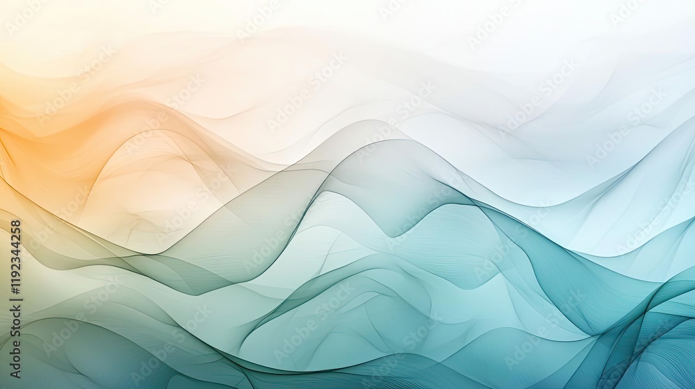 Poster blurred abstract background concept. abstract waves in warm and cool colors create a soothing, moder