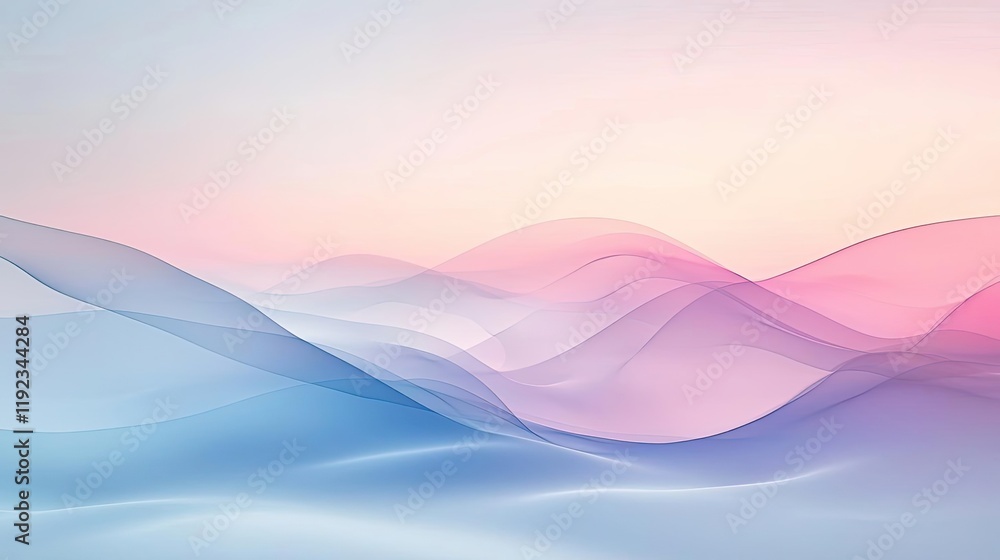 Poster blurred abstract background concept. abstract soft waves in pastel colors create a serene and dreamy