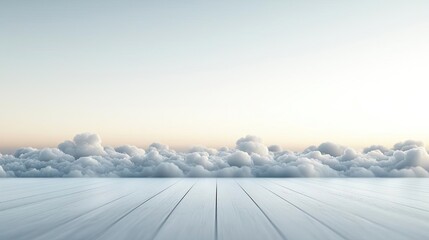 Blurred abstract background concept. A serene landscape of clouds under a bright blue sky, ideal for peaceful backgrounds.