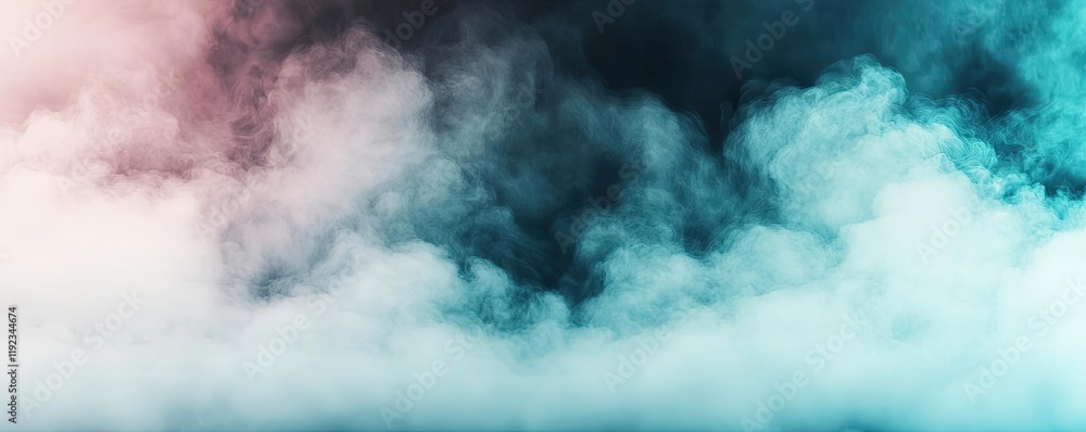 Poster cloudy abstract background idea. a mesmerizing blend of colorful smoke and fog creating an ethereal 