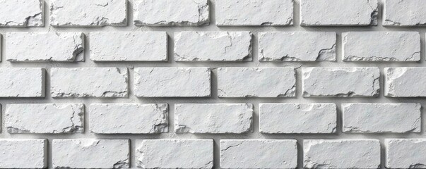 Fototapeta premium Clean lines, uniform new bricks, light gray mortar , background, facade, brickwork