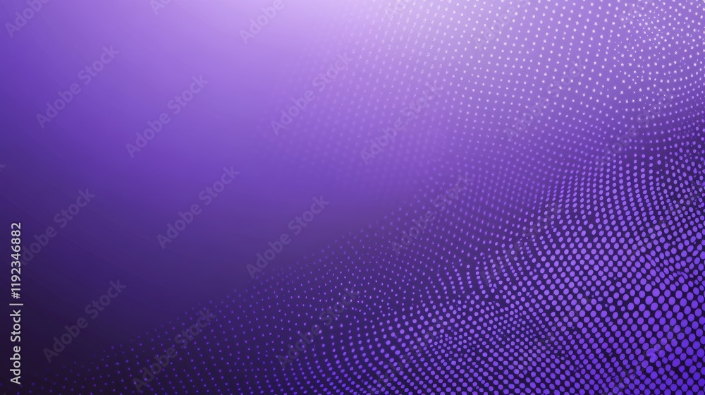 Poster abstract purple background with a dynamic halftone pattern, ideal for presentations, websites, or di