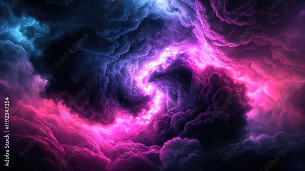 Poster cloudy abstract background idea. an abstract cosmic scene showcasing vibrant colors and ethereal clo