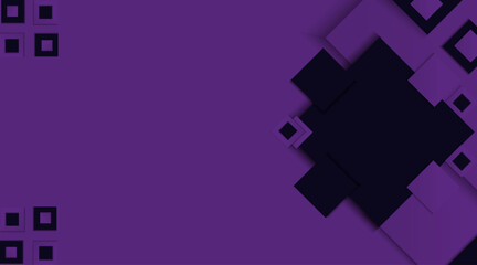 Banner modern background design | Abstract vector geometric background with square shape | 3d shape background with violet background for presentation, banner, futuristic, flyer, texture, web,wedding