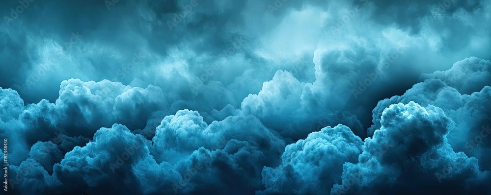 Poster cloudy abstract background idea. dramatic blue clouds in a moody atmosphere creating a serene and ca