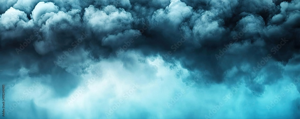 Poster cloudy abstract background idea. dramatic clouds merge with a blue sky, creating a moody atmospheric