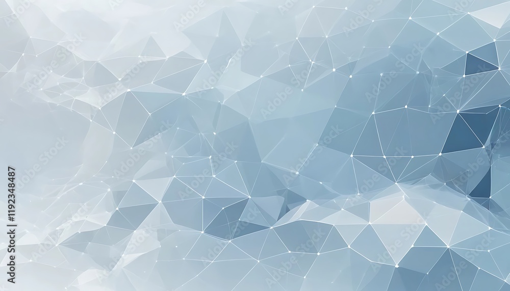 Poster abstract geometric grey triangular network design