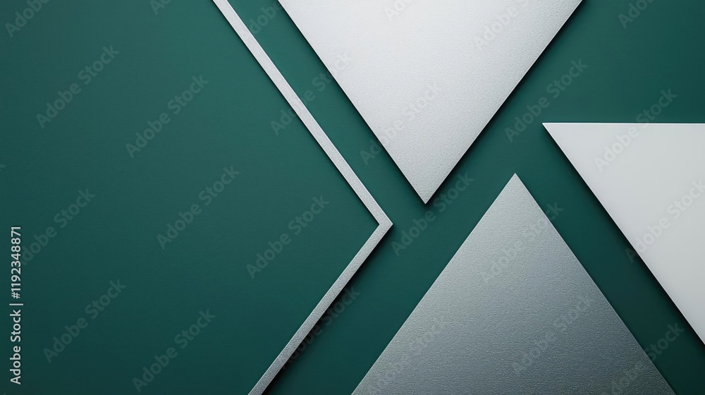 Poster triangle abstract background idea. modern geometric shapes in minimalist design against a dark green