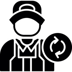 New Line Glyph Icon Design