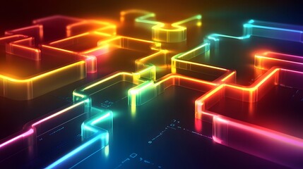 Fototapeta premium Electronic circuit with abstract